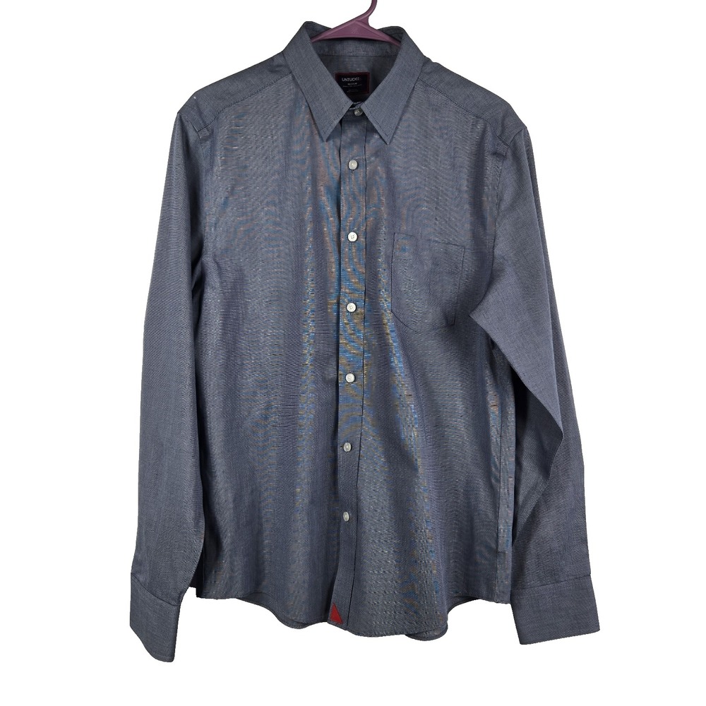 Untuck It Mens Medium Pio Cesare Button Up Wrinkle Free Shirt NWOT‎ UT08